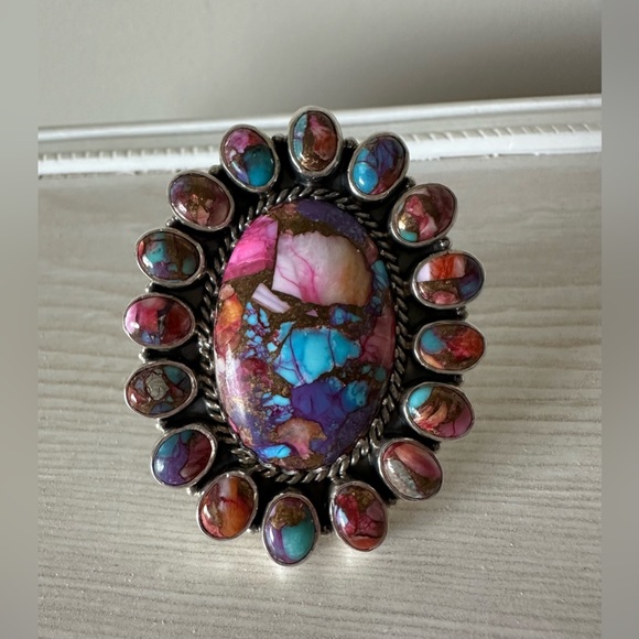 Goldie Lew Velzy Ring Pink Spiny Turquoise - Picture 3 of 5